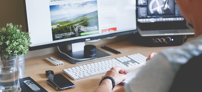 Man Working on Website Layout